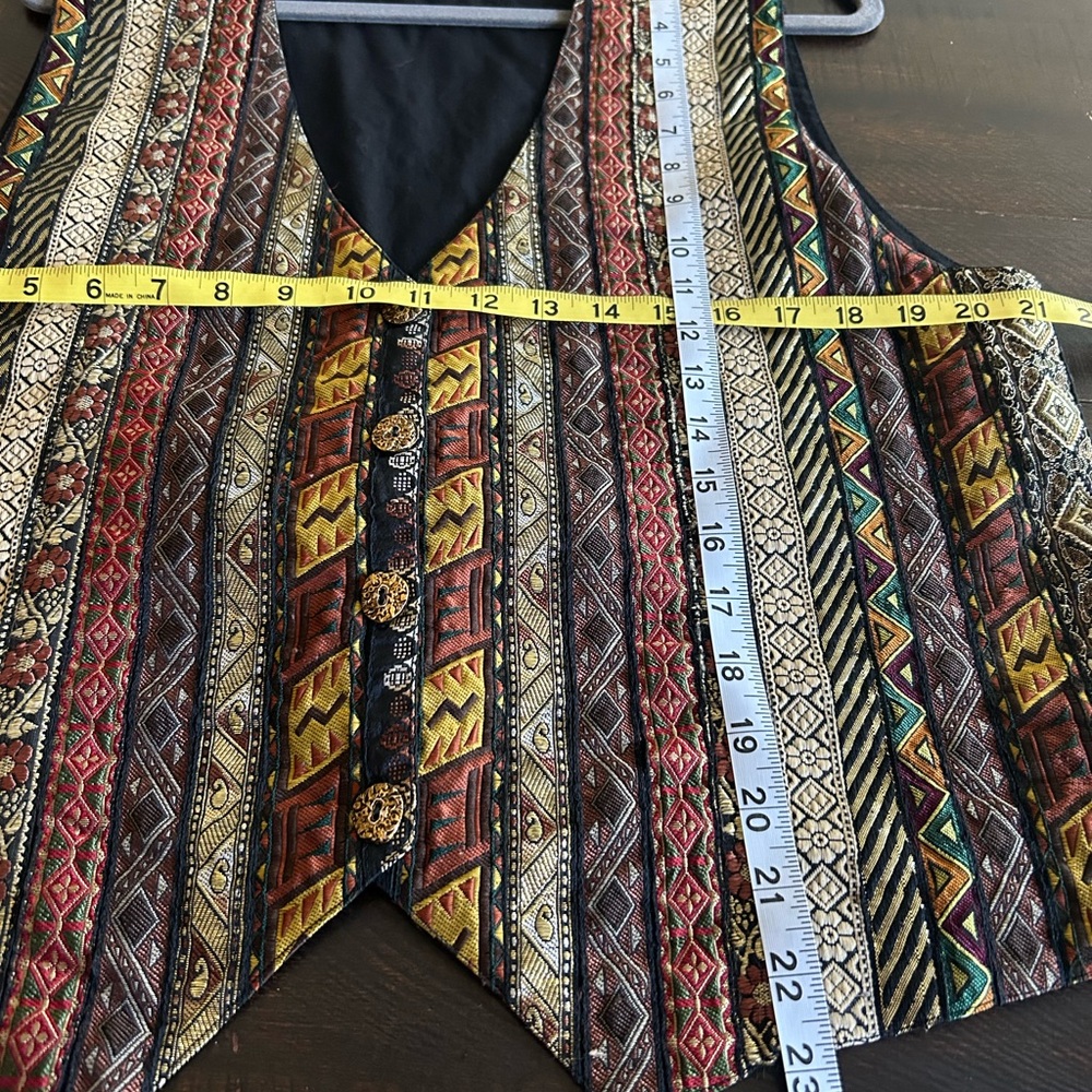 Vintage AGAPO Collection multi-pattern striped ve… - image 7